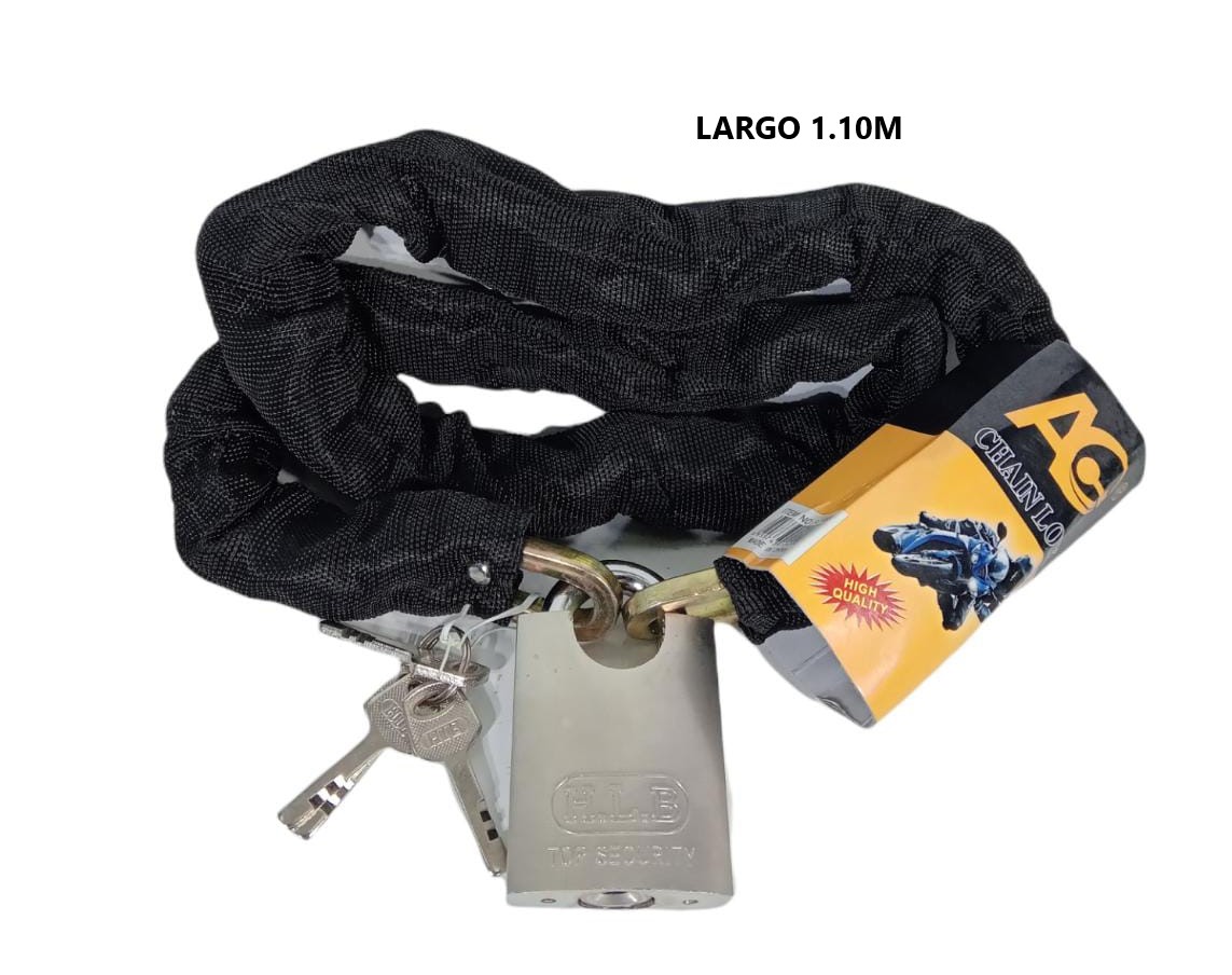 CADENA LINGA CON CANDADO PARA MOTO /BICI K24019